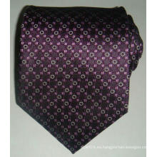 Jacquard tejido tejido de seda de los hombres corbata personalizada